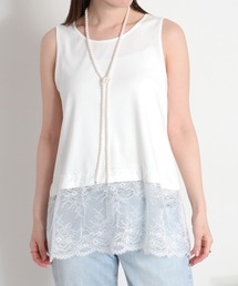 cepo（セポ）の「〈レイヤードコーデに最適♪〉スソレースタンクトップ（タンクトップ）」