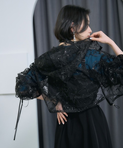 HARE(ハレ)の「【長袖から5分袖まで変化できる】スパンコールレースパーカー(HARE)(マウンテンパーカー・レディース・ブラック/ホワイト/ブルー・FREE)」の19枚目の写真