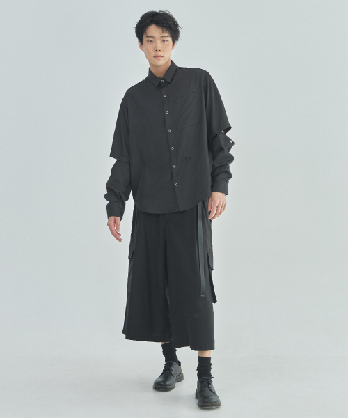 LAD EDITION(ラッドエディション)の「カットオフモジュールシャツ_ブラック(シャツ/ブラウス・メンズ・その他・FREE)」の3枚目の写真