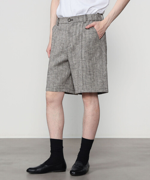 Bshop（ビショップ）の「eunoia| ヘリンボーン ショートパンツ MEN（その他パンツ・メンズ・ブラック・ONE）」の5枚目の写真