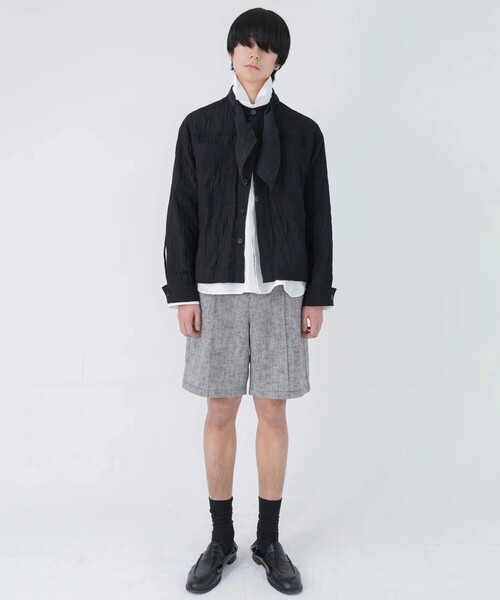 Bshop（ビショップ）の「eunoia| ヘリンボーン ショートパンツ MEN（その他パンツ・メンズ・ブラック・ONE）」の2枚目の写真