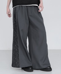 SOCCE（ソーシー）の「サイドZIPジャガードワイドスラックス（スラックス）」