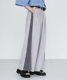 SOCCE（ソーシー）の「サイドZIPジャガードワイドスラックス（スラックス）」