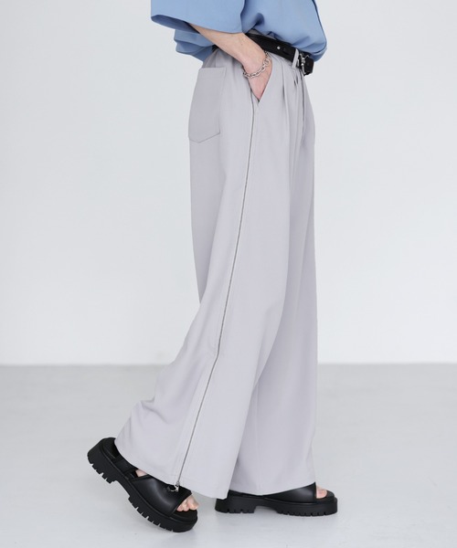 SOCCE(ソーシー)の「サイドZIPジャガードワイドスラックス(スラックス・メンズ・ライトグレー/チャコール/ブラック・XL/L/M/S)」の6枚目の写真