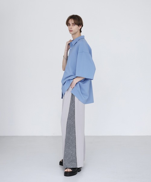 SOCCE(ソーシー)の「サイドZIPジャガードワイドスラックス(スラックス・メンズ・ライトグレー/チャコール/ブラック・XL/L/M/S)」の11枚目の写真