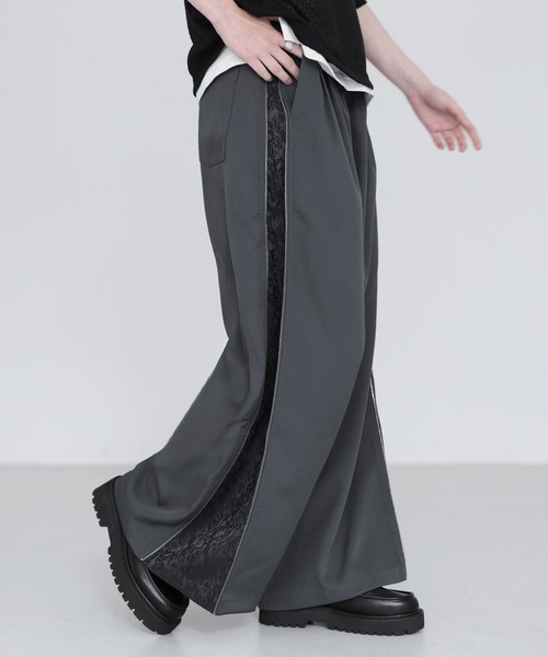 SOCCE(ソーシー)の「サイドZIPジャガードワイドスラックス(スラックス・メンズ・ライトグレー/チャコール/ブラック・XL/L/M/S)」の15枚目の写真