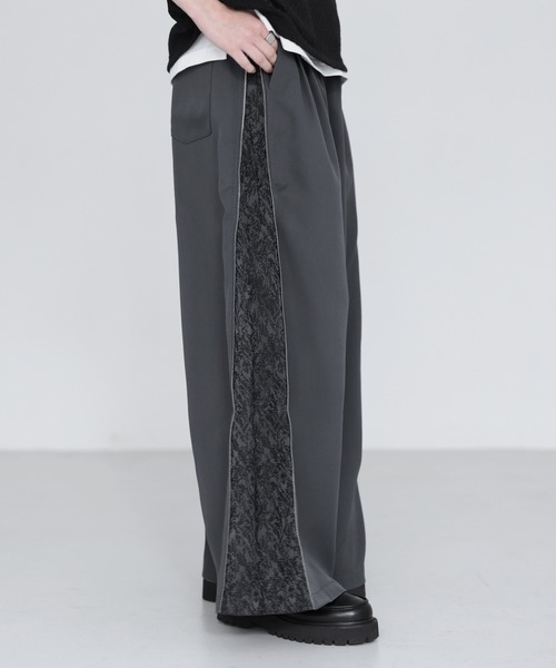 SOCCE(ソーシー)の「サイドZIPジャガードワイドスラックス(スラックス・メンズ・ライトグレー/チャコール/ブラック・XL/L/M/S)」の16枚目の写真