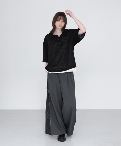 SOCCE(ソーシー)の「サイドZIPジャガードワイドスラックス(スラックス・メンズ・ライトグレー/チャコール/ブラック・XL/L/M/S)」の19枚目の写真