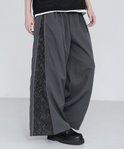 SOCCE(ソーシー)の「サイドZIPジャガードワイドスラックス(スラックス・メンズ・ライトグレー/チャコール/ブラック・XL/L/M/S)」の14枚目の写真
