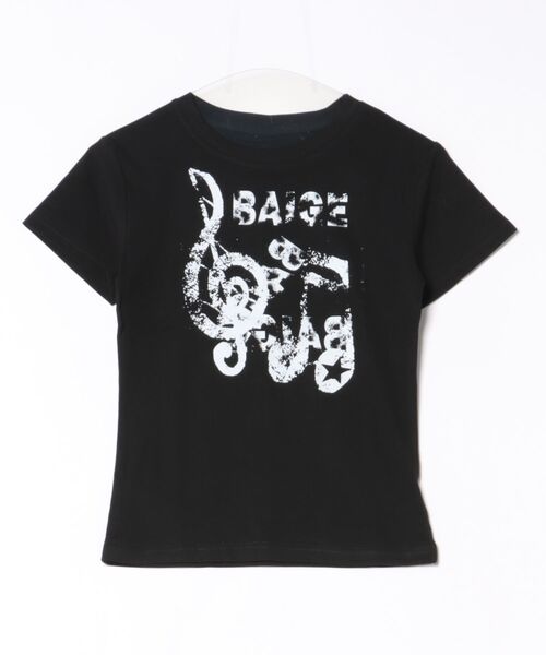Lis ardent(リスアルダン)の「ヴィンテージライクロゴプリントTシャツ/コンパクト半袖トップス(Tシャツ/カットソー・レディース・ブラック/グレー・M)」の9枚目の写真