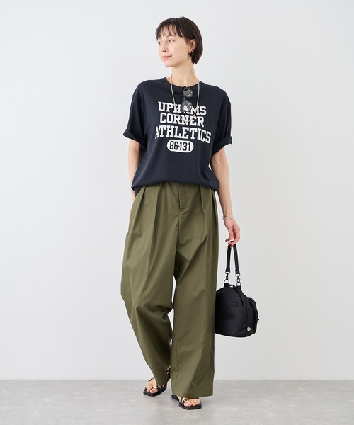 ROPE' PICNIC(ロペピクニック)の「タックデザインチノパンツ/UVカット(チノパンツ・レディース・カーキ/ベージュ/オフホワイト・L/M)」の6枚目の写真