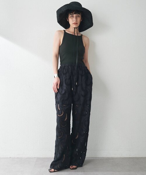 Whim Gazette(ウィムガゼット)の「【WEB限定】エンブロイダリーパンツ(その他パンツ・レディース・ホワイト/ブラック・FREE)」の12枚目の写真