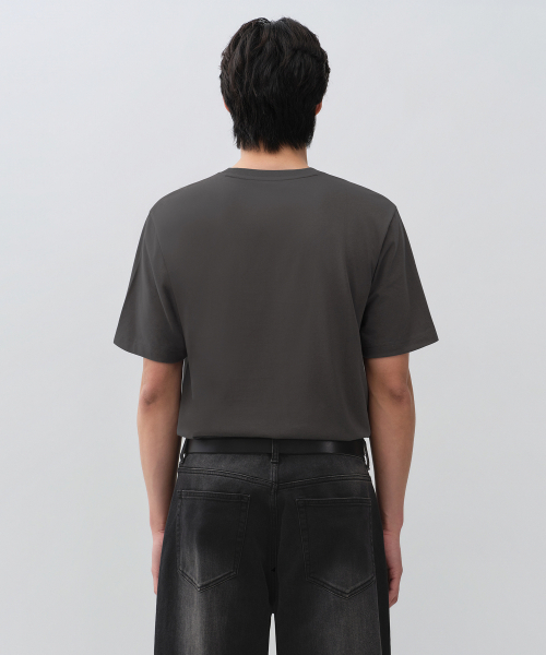 MUSINSA STANDARD（ムシンサスタンダード）の「[クールタンダード] レギュラークルーネックTシャツ [ガンメタル]（Tシャツ/カットソー・メンズ・その他・SMALL/MEDIUM/LARGE/X-LARGE/2XL）」の3枚目の写真