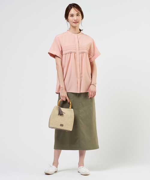 J.PRESS(ジェイプレス)の「セルロースリネンストレッチ ナロー スカート(スカート・レディース・ベージュ系/アイボリー系/カーキ系/ブラック系・9/11/7)」の10枚目の写真