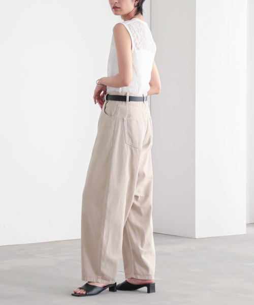 for/c(フォーシー)の「レースニットノースリーブトップス【サスティナブル】(その他トップス・レディース・オフホワイト/ブラック・L/M)」の22枚目の写真