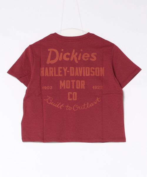 Harley-Davidson（ハーレーダビッドソン）の「Dickies(R) x H-D(R)Built to Outlast ボクシーフィットティー（Tシャツ/カットソー・レディース・レッド系その他・SMALL/X-SMALL）」の5枚目の写真