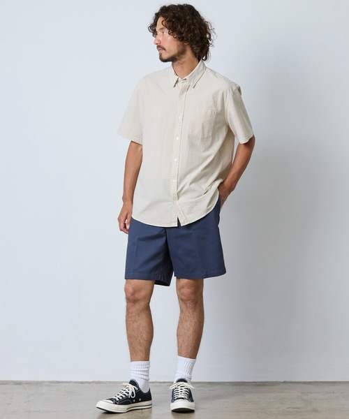 L.L.Bean(エルエルビーン)の「コンフォート・ストレッチ・パフォーマンス・シアサッカー・シャツ、半袖 スライトリー・フィット ストライプ 米国フィット・レギュラー(シャツ/ブラウス・メンズ・ネイビー/ブルー/カーキブラウン・SMALL/LARGE/MEDIUM)」の16枚目の写真