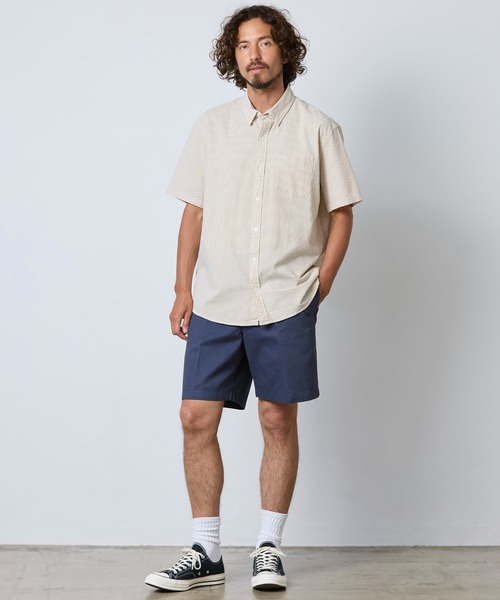 L.L.Bean(エルエルビーン)の「コンフォート・ストレッチ・パフォーマンス・シアサッカー・シャツ、半袖 スライトリー・フィット ストライプ 米国フィット・レギュラー(シャツ/ブラウス・メンズ・ネイビー/ブルー/カーキブラウン・SMALL/LARGE/MEDIUM)」の17枚目の写真