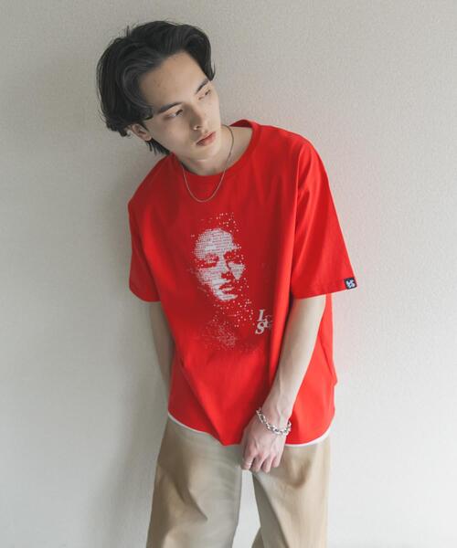 SENSE OF PLACE by URBAN RESEARCH(センスオブプレイスバイアーバンリサーチ)の「『別注』LOVE POP STUDIO×SENSE OF PLACE SHORT-SLEEVE T-SHIRTS(Tシャツ/カットソー・メンズ・ブラック/レッド/ネイビー・LARGE/MEDIUM)」の3枚目の写真