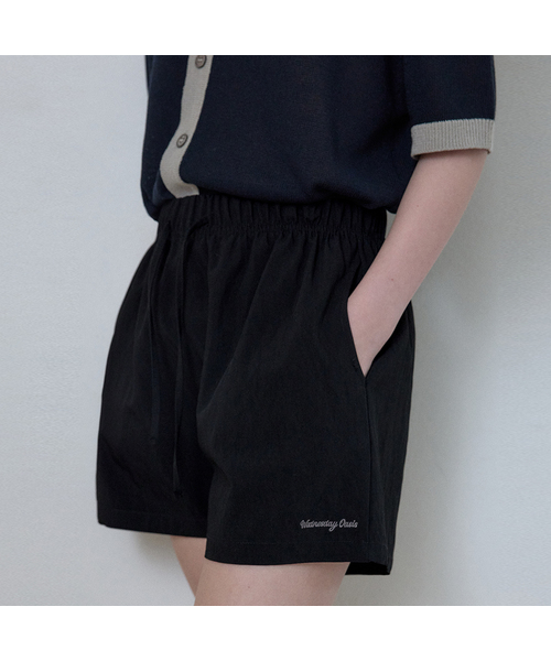 WEDNESDAYOASISFORWOMEN（ウェンズデー オアシス フォー ウーマン）の「ワンマイルレタリングバンディングショーツ_4カラー（その他パンツ・レディース・アイボリー/Beige/チャコール/ブラック・OS）」の2枚目の写真