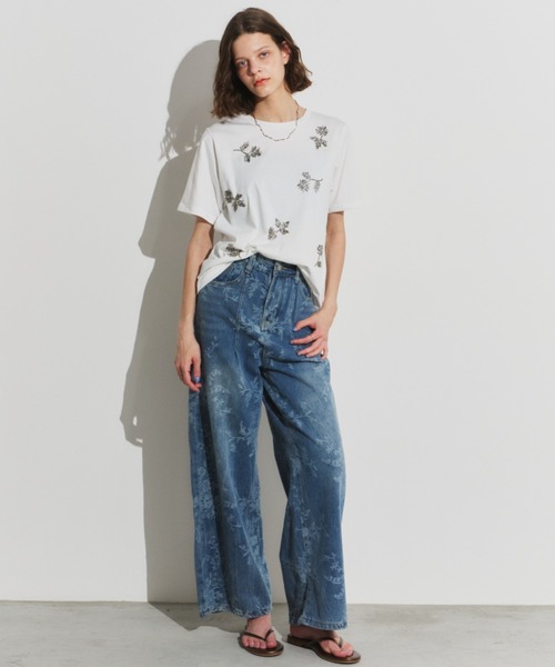 Unitage(ユニテージ)の「ビーズ刺繍TEE(Tシャツ/カットソー・レディース・ブラック/ホワイト/ライトグレー・FREE)」の10枚目の写真
