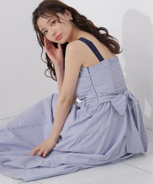 PROPORTION BODY DRESSING（プロポーションボディドレッシング）の「ストライプキャミワンピース / 1216240602（ワンピース・レディース・ブルー/ブラック・SMALL/P/S/MEDIUM）」の2枚目の写真