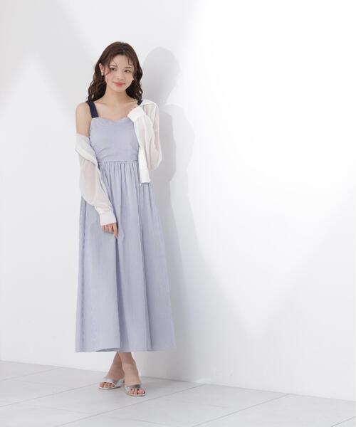 PROPORTION BODY DRESSING（プロポーションボディドレッシング）の「ストライプキャミワンピース / 1216240602（ワンピース・レディース・ブルー/ブラック・SMALL/P/S/MEDIUM）」の16枚目の写真