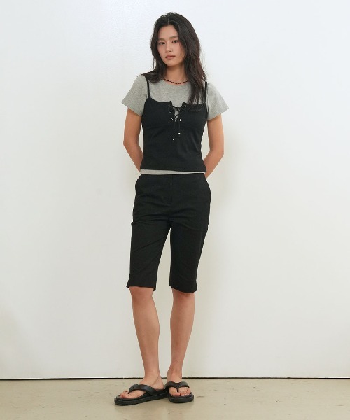 GENERAL IDEA(ジェネラルアイデア)の「【GENERAL IDEA】アイレット スリーブレス / EYELET SLEEVELESS TOP(キャミソール・レディース・ブラック/ホワイト・L/M/S)」の9枚目の写真