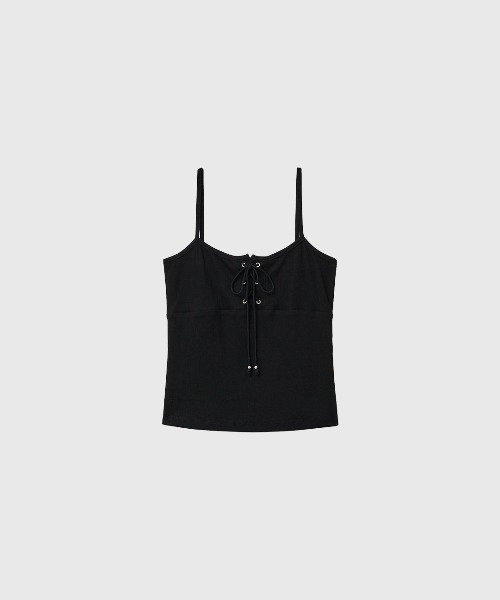 GENERAL IDEA(ジェネラルアイデア)の「【GENERAL IDEA】アイレット スリーブレス / EYELET SLEEVELESS TOP(キャミソール・レディース・ブラック/ホワイト・L/M/S)」の3枚目の写真
