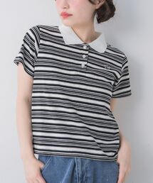 マルチボーダーポロTシャツ