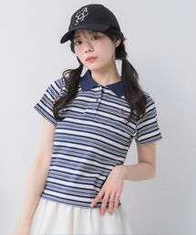マルチボーダーポロTシャツ