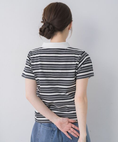 ems excite（エムズエキサイト）の「マルチボーダーポロTシャツ（Tシャツ/カットソー・レディース・ブラック系その他3/ブルー系その他3/ピンク系その他3・FREE）」の21枚目の写真