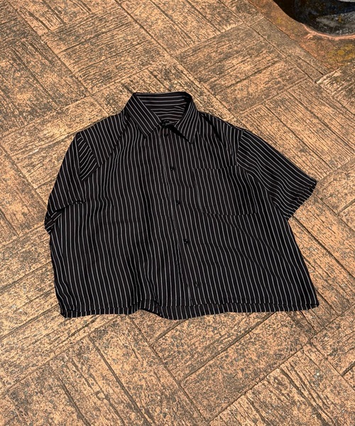 UNDERSTATEMENTs(アンダーステイトメント)の「【ユニセックス】ストライプシアーシャツ(シャツ/ブラウス・メンズ・ブラック/ブルー・MEDIUM/LARGE)」の12枚目の写真