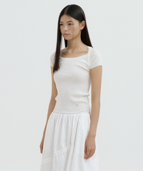 LUCIR ZU（ルシールズ）の「Boatneck Bolero Knit Top (ivory)（ニット/セーター・レディース・その他・FREE）」の3枚目の写真