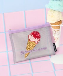 BIRTHDAY BAR | B-DAYアイスクリーム　刺繍メッシュポーチ(ポーチ)