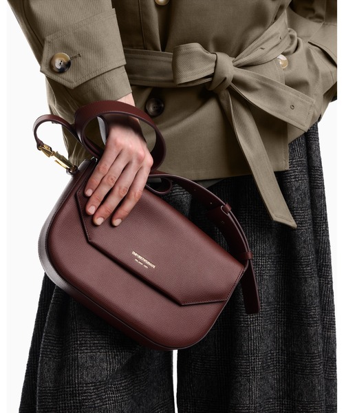 EMPORIO ARMANI(エンポリオアルマーニ)の「【エンポリオ アルマーニ】Emporio Armani 1981 レザーショルダーバッグ(ショルダーバッグ・レディース・ダークウッド/ブラック・FREE)」の17枚目の写真
