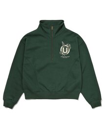 フラワーWハーフジップグリーン