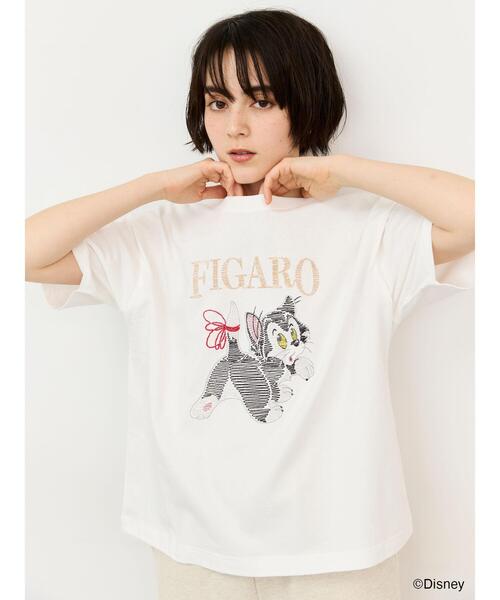 Disney】ピノキオ/フィガロ刺繍Tシャツ（Tシャツ/カットソー）｜Disney