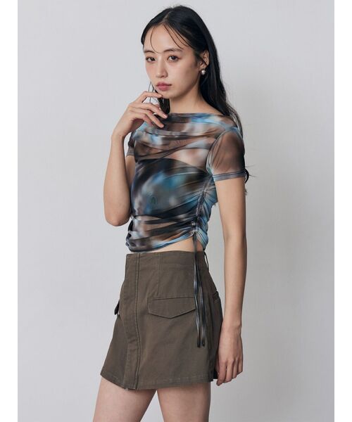 MURUA(ムルーア)の「フロントZIPドッキングスカートパンツ 夏服(その他パンツ・レディース・カーキ/ベージュ/ブラック・1/2)」の12枚目の写真
