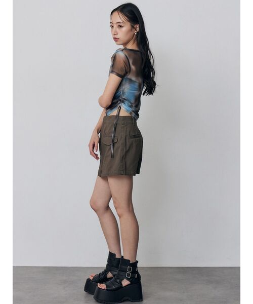 MURUA(ムルーア)の「フロントZIPドッキングスカートパンツ 夏服(その他パンツ・レディース・カーキ/ベージュ/ブラック・1/2)」の14枚目の写真