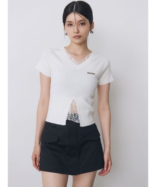 MURUA(ムルーア)の「フロントZIPドッキングスカートパンツ 夏服(その他パンツ・レディース・カーキ/ベージュ/ブラック・1/2)」の21枚目の写真