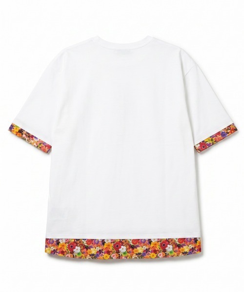 rehacer(レアセル)の「rehacer : Flower Layered Wide CS / ボタニカルレイヤード ワイドカットソー(Tシャツ/カットソー・メンズ・ホワイト/ブラック・MEDIUM/X-LARGE/LARGE/SMALL)」の7枚目の写真