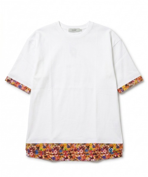 rehacer(レアセル)の「rehacer : Flower Layered Wide CS / ボタニカルレイヤード ワイドカットソー(Tシャツ/カットソー・メンズ・ホワイト/ブラック・MEDIUM/X-LARGE/LARGE/SMALL)」の6枚目の写真