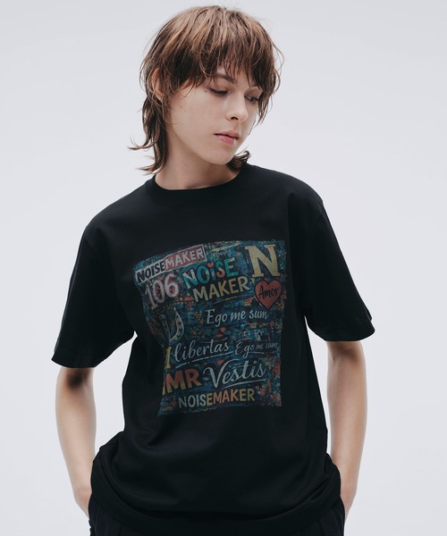 NOISE MAKER(ノイズメーカー)の「【接触冷感】グラフィックTEE(Tシャツ/カットソー・レディース・ブラック/ホワイト・FREE)」の1枚目の写真