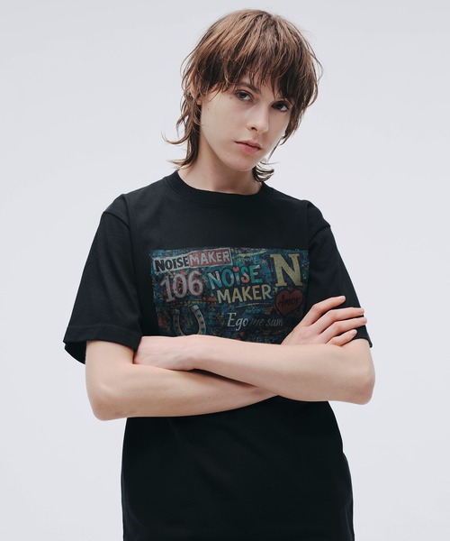 NOISE MAKER(ノイズメーカー)の「【接触冷感】グラフィックTEE(Tシャツ/カットソー・レディース・ブラック/ホワイト・FREE)」の6枚目の写真