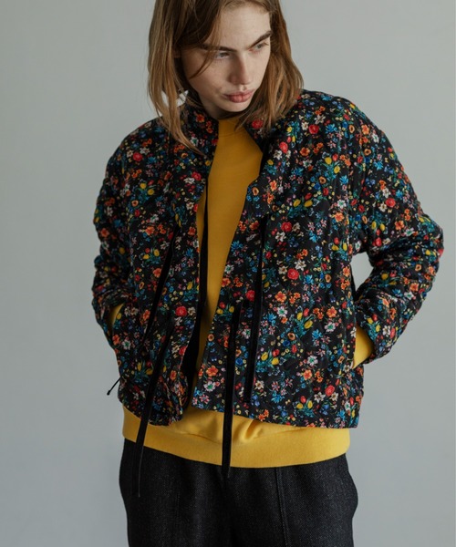 MEYAME(メヤメ)の「MEYAME/メヤメ フラワーキルトジャケット FLOWER QUILTED JACKET MEY-2508(その他アウター・レディース・ブラック/ホワイト・FREE)」の2枚目の写真