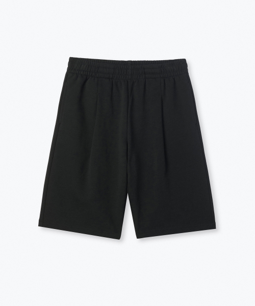 MUSINSA STANDARD KIDS（ムシンサスタンダードキッズ）の「ダブルニットワンタックバミューダスウェットパンツ[ブラック]（その他パンツ・レディース・その他・100/110/120/130/140/150/160）」の2枚目の写真