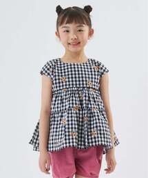 Lycee mine | 【綿100%】ひまわり総刺しゅうチュニック【子供服】【キッズ】【女の子】(シャツ/ブラウス)