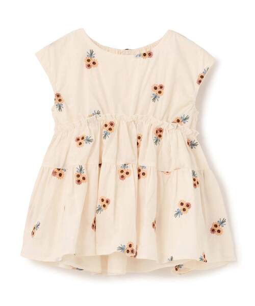 Lycee mine(リセマイン)の「【綿100%】ひまわり総刺しゅうチュニック【子供服】【キッズ】【女の子】(シャツ/ブラウス・キッズ・アイボリー/プラム/ブラック/ネイビー・100cm/110cm/90cm/140cm/130cm/120cm)」の8枚目の写真