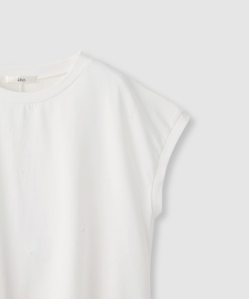 Mac-House(マックハウス)の「【Idnes/イドネス】 レイヤードデザイン アシンメトリーレースTシャツ(Tシャツ/カットソー・レディース・ブラック/ブラウン/オフホワイト・FREE)」の6枚目の写真